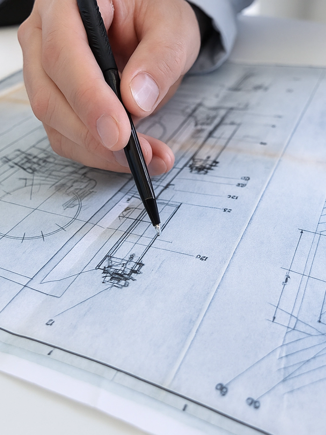 ALV ThermPRO – Ingenieurbüro – Architekturpläne in einem modernen Büro.